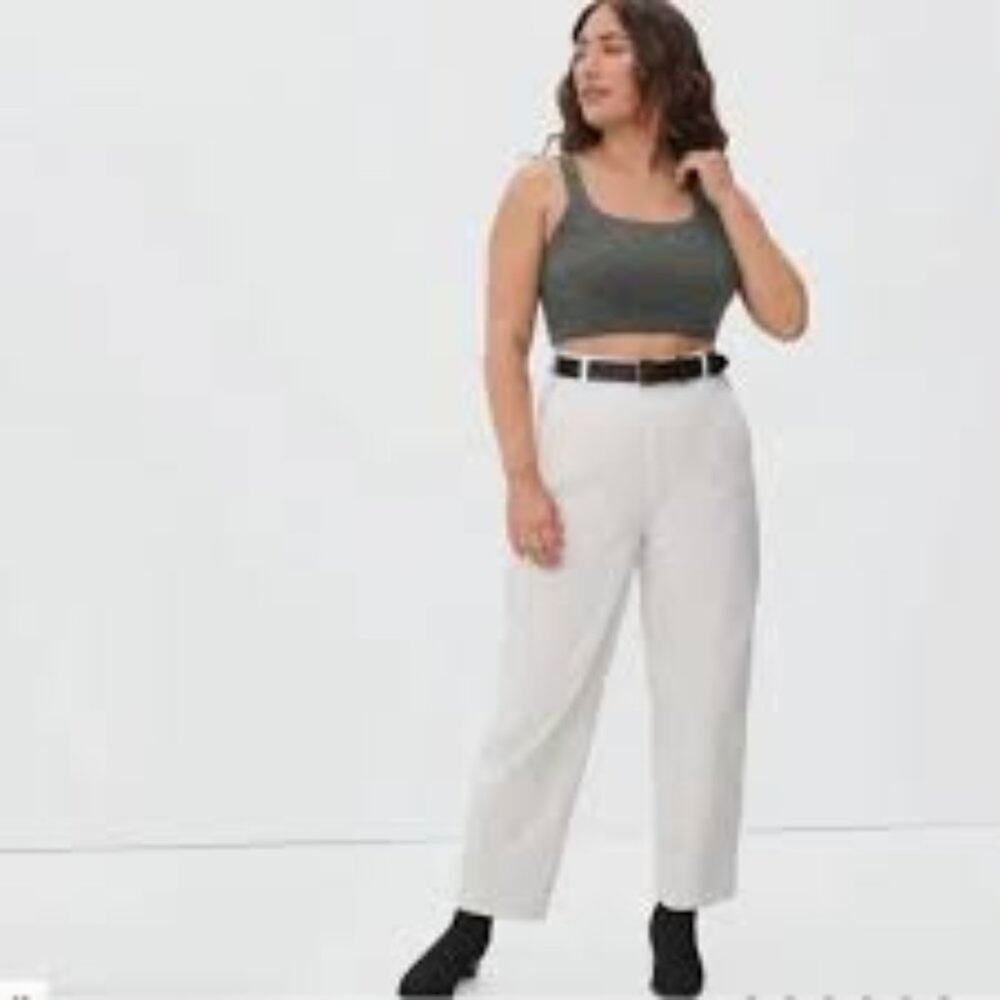 Everlane Wool Blend Cropped Tank in Dark Grey Size M NWT